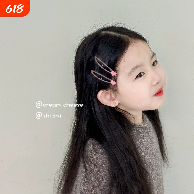 爆款爱心发夹镶钻女2026新款夏季甜美少女出街百搭发卡前额刘海夹
