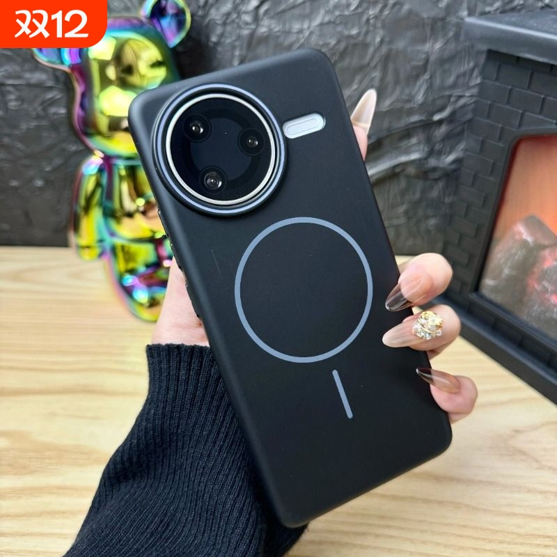 适用红米k80手机壳柔润PC亲肤感硬壳带细圈磁吸高级感k80pro超薄时尚简约男女情侣同款防摔全包个性保护外壳