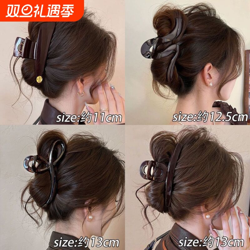 高定组合气质抓夹套装鲨鱼夹早秋发夹后脑勺发量多发饰车厘子头饰