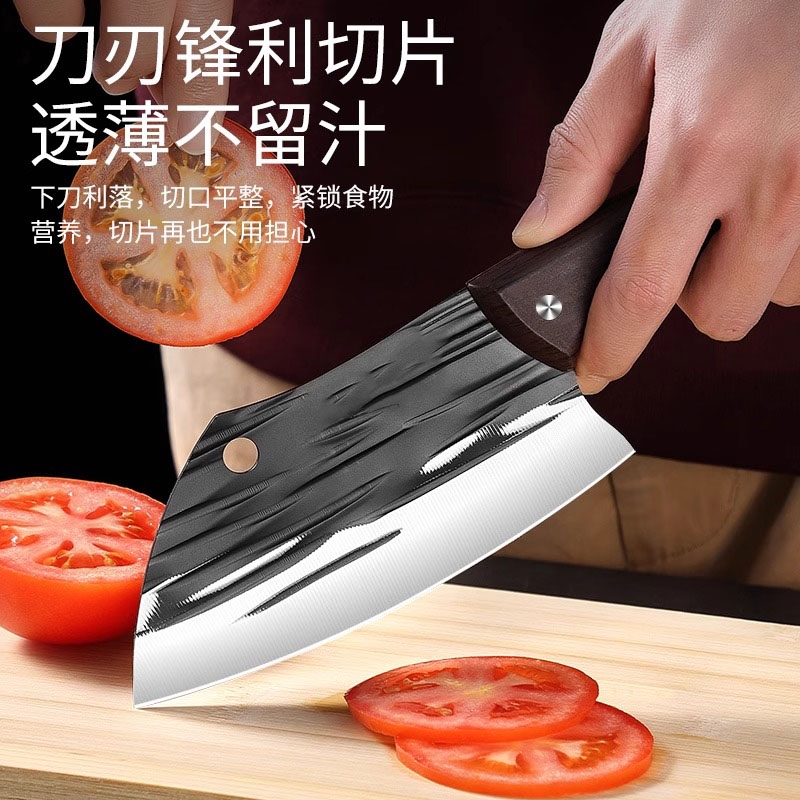 龙泉锻打家用菜刀菜板二合一刀具套装厨房切菜刀全套厨具砧板组合