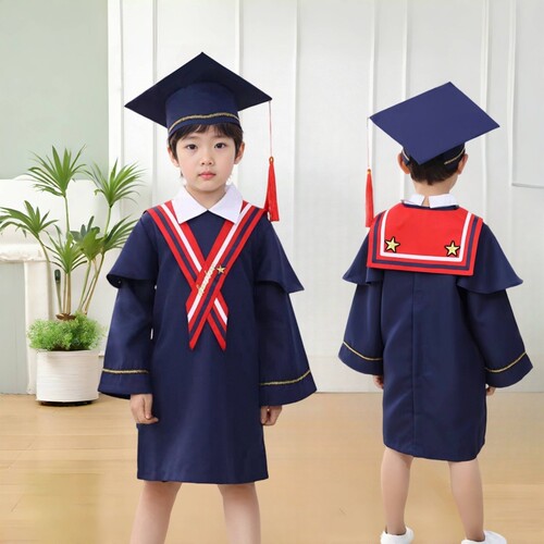 新款儿童博士服幼儿园学士服毕业