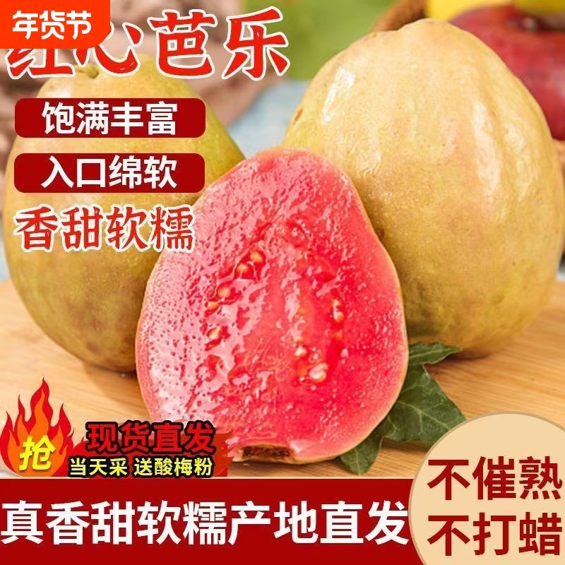 广西正宗新鲜冰淇淋芭乐奶油芭乐红白双拼番石榴脆甜鸡屎果瑕疵果,水产肉类/新鲜蔬果/熟食,番石榴/芭乐,淘宝优惠券,粉丝福利购,淘宝优惠卷