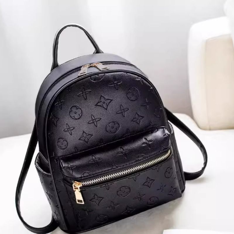 双肩包女时尚休闲小背包2025新款高级感女士小包包旅行女包黑色