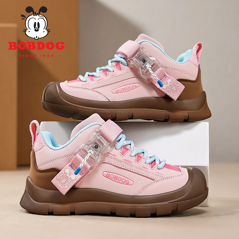 巴布豆女童运动鞋防水皮面2025