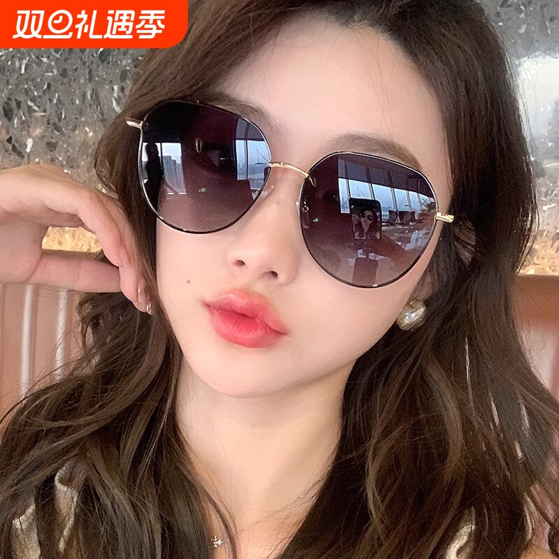 2025年新款墨镜女士高级感开车专用防紫外线太阳眼镜大脸显瘦近视