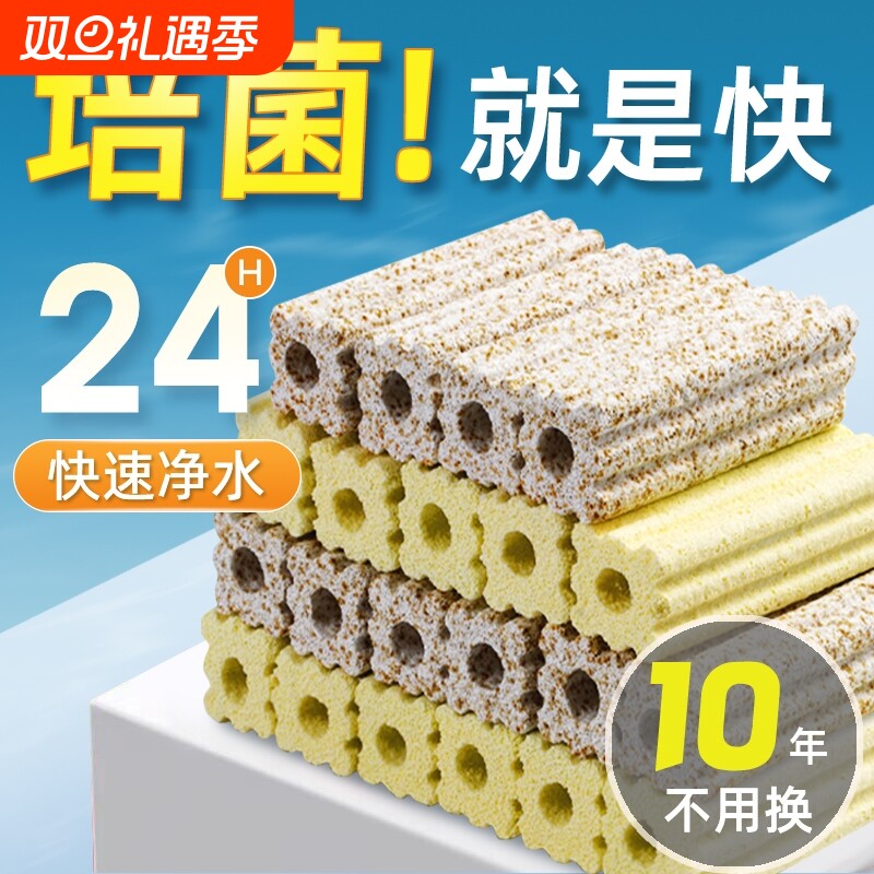 大号硝化细菌屋鱼缸水族鱼池过滤材料陶瓷环净水培菌水质培养养鱼