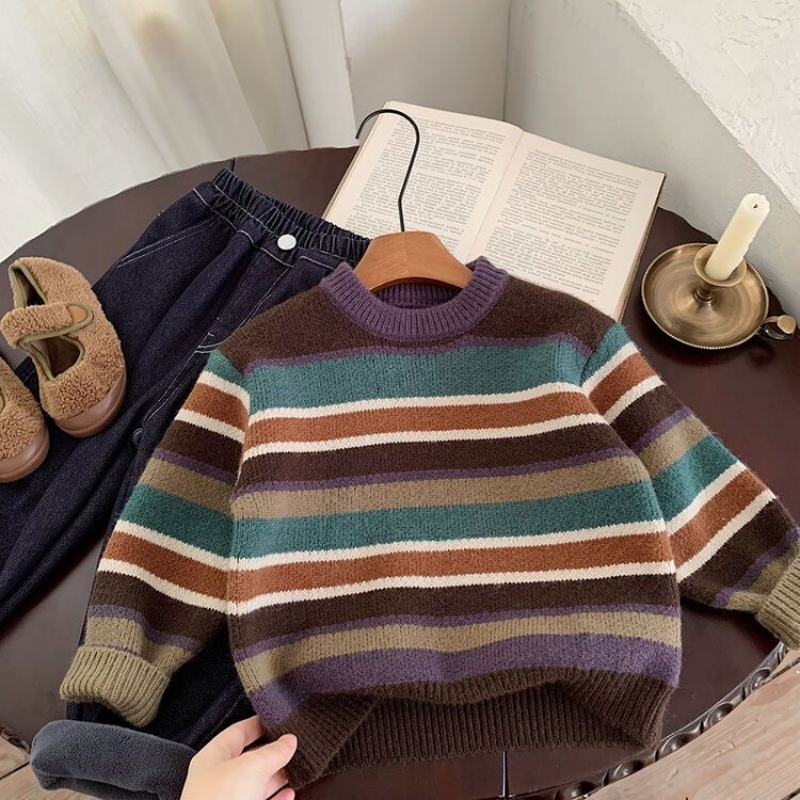 男童爆款毛衣2025秋冬新款中大童儿童加厚针织衫时髦洋气毛线韩版