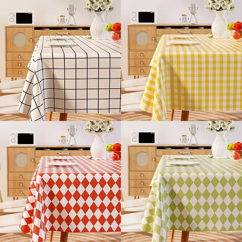 pvc桌布防水防油免洗学生长方形书桌布网红ins风餐桌台布茶几桌