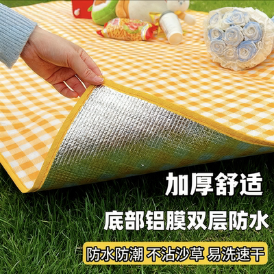 野餐垫户外防潮垫防水加厚便携徒步沙滩垫便携露营野炊草坪地垫子