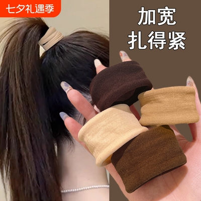 高颜值高端盘发发圈高马尾女