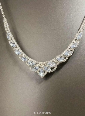 Vintage古着 Banquet Star River项链新款气质高级感轻奢锁骨链女