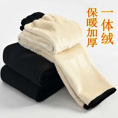 中老年加绒棉裤秋冬保暖松紧腰