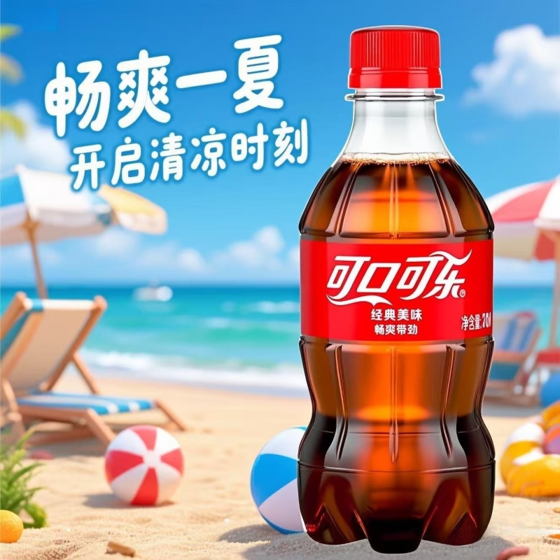 可口可乐汽水碳酸饮料300ml*12瓶整箱迷你可乐汽水