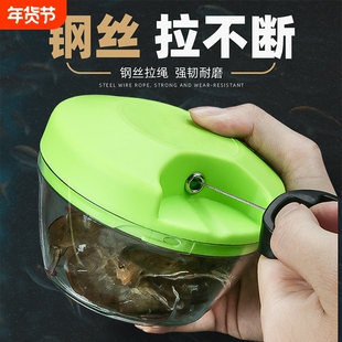 钓鱼打虾器拉虾器钢丝绳手动饵料粉碎机手拉搅拌机搅碎机打碎机