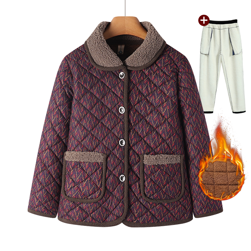 老年棉袄女奶奶冬装棉衣厚外套