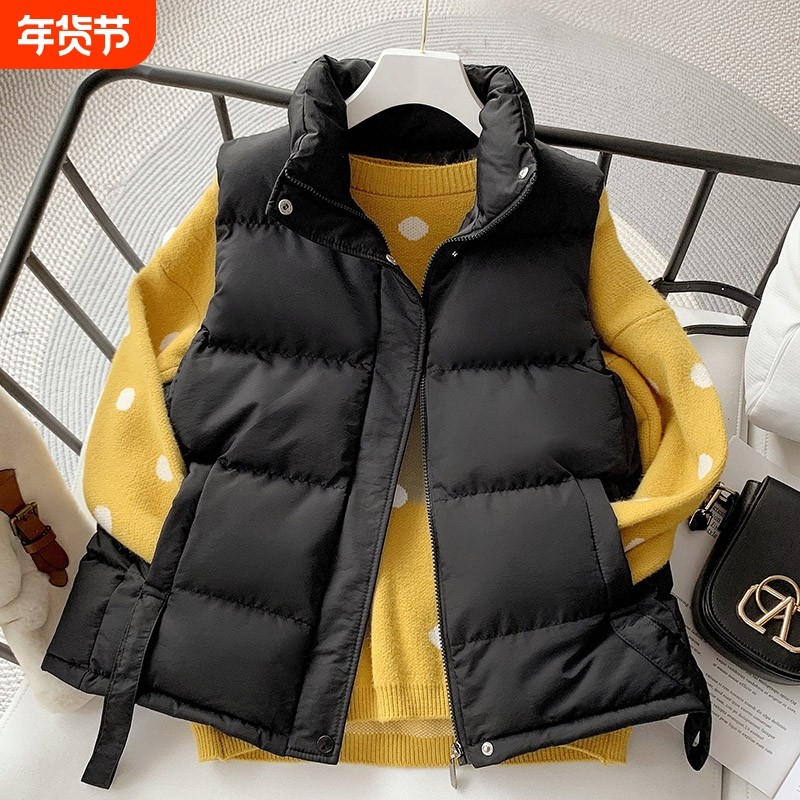 羽绒棉马甲女外穿2025秋冬新款加厚小个子马夹外搭坎肩背心短外套,运动服/休闲服装,棉马甲,淘宝优惠券,粉丝福利购,淘宝优惠卷