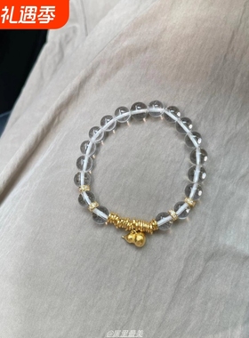 「福禄源源」新中式白水晶盘缠葫芦手串精致轻奢清冷感气质手饰女