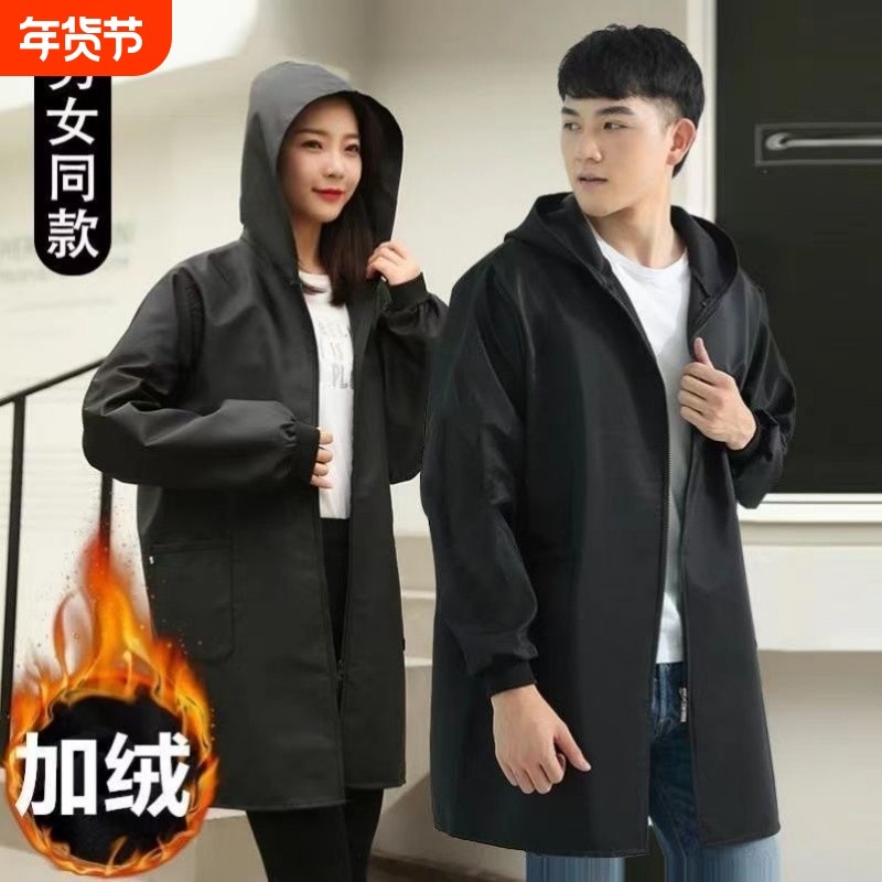 冬季加绒罩衣大人加厚长袖围裙防水男女士外套家用工作服防风耐磨,家庭/个人清洁工具,围裙,淘宝优惠券,粉丝福利购,淘宝优惠卷