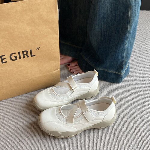 意尔康心选新品魔术贴运动凉鞋女2026年夏季新款一脚蹬软底厚底新
