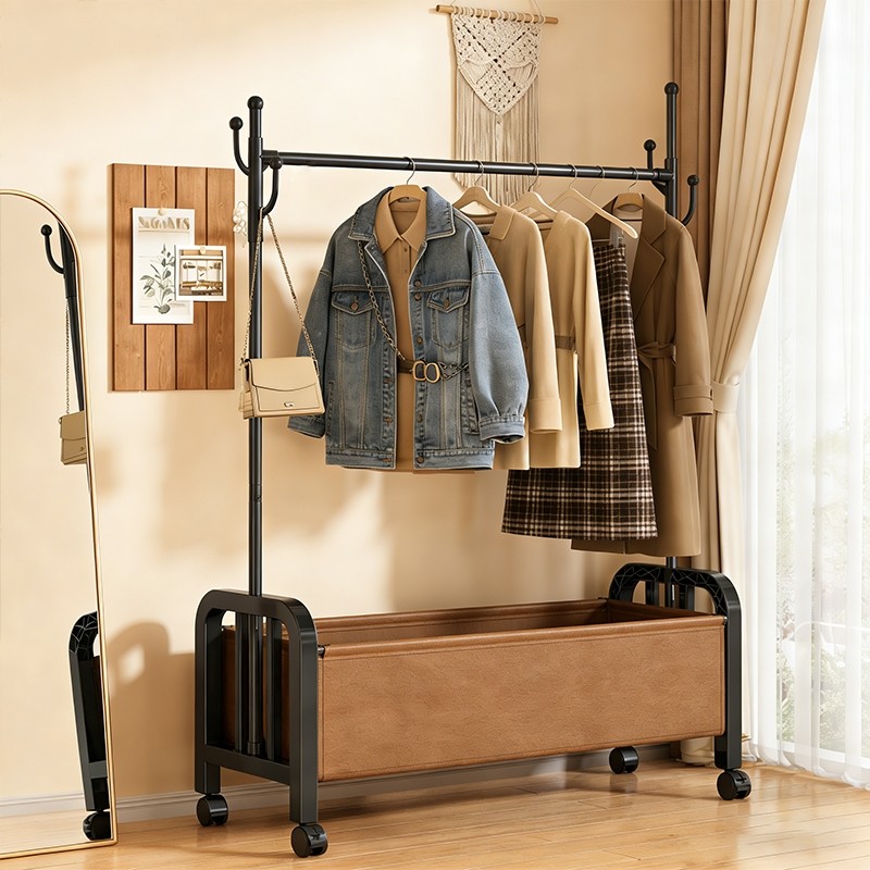 衣架落地卧室挂衣架家用室内创意轻奢晾衣架多功能收纳置物衣帽架