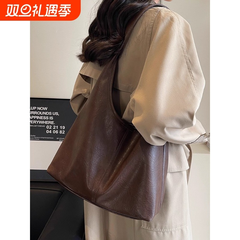 艾程美拉德包包女2024新款今年流行大容量托特包复古单肩包子母包