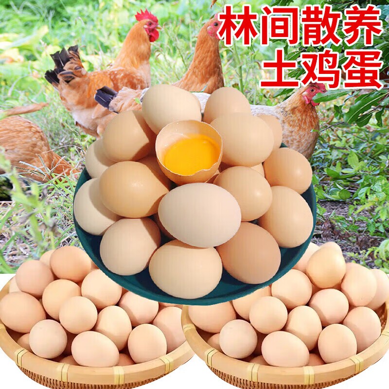 10枚散养鲜鸡蛋柴鸡蛋正宗土鸡蛋农村笨鸡蛋初生蛋现捡现发虫草蛋