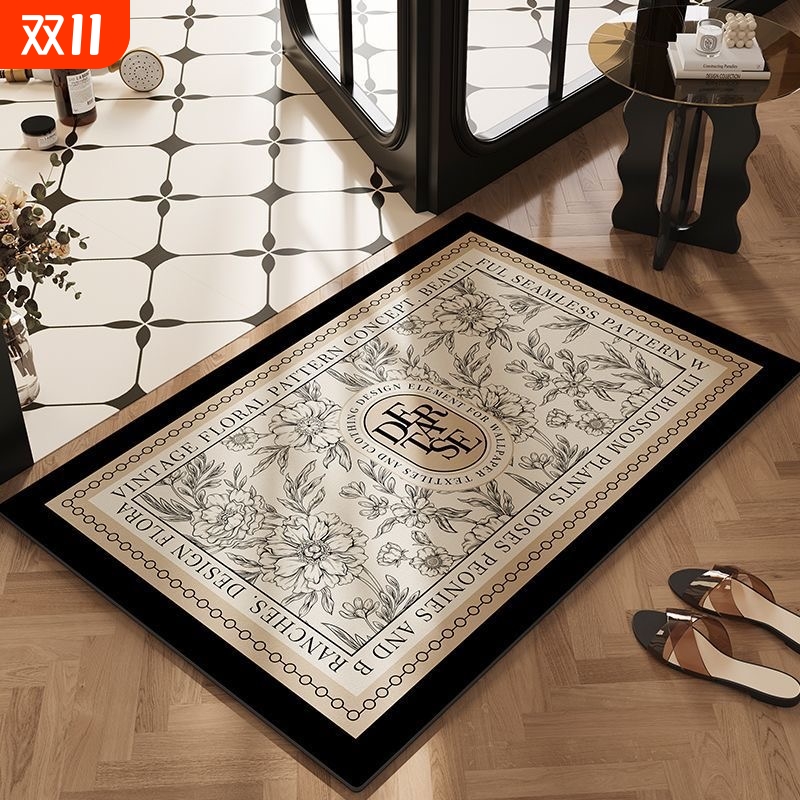 浴室地垫卫生间门口吸水防滑脚垫硅藻泥厕所洗手间速干卫浴地毯垫