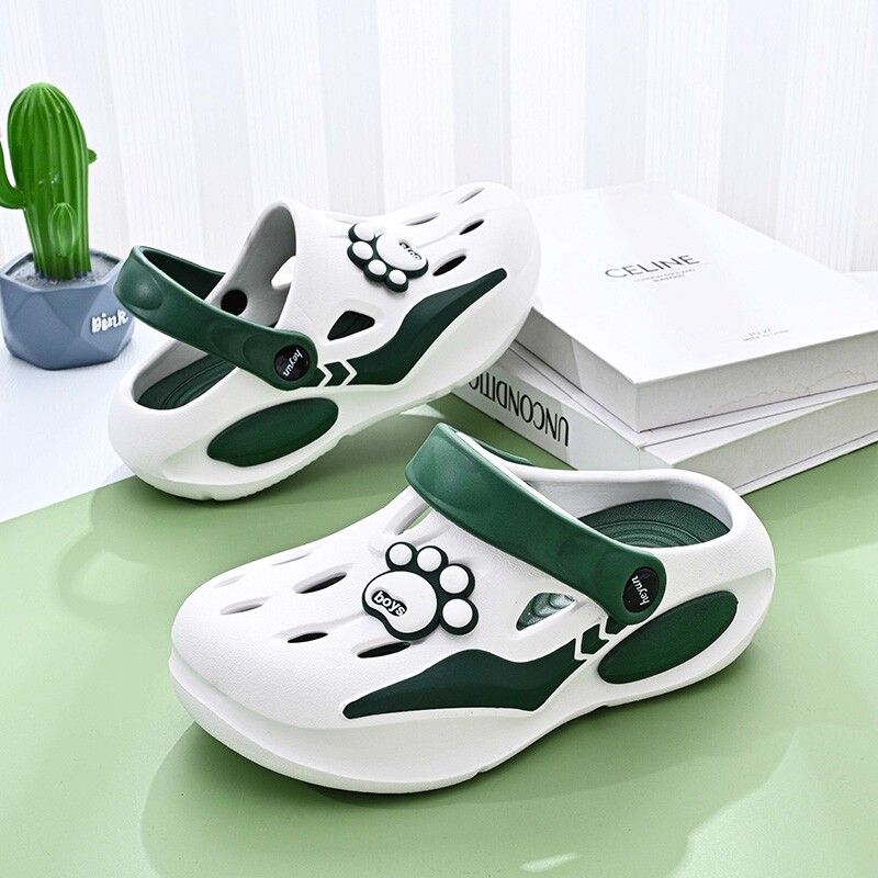 儿童拖鞋男童洞洞鞋女童防滑软底中大童室内男孩沙滩鞋外穿凉拖鞋