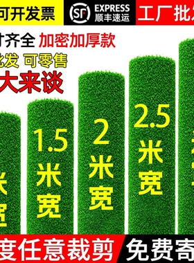 户外仿真草坪地毯绿色塑料假草皮人造工阳台足球场幼儿园铺垫围挡