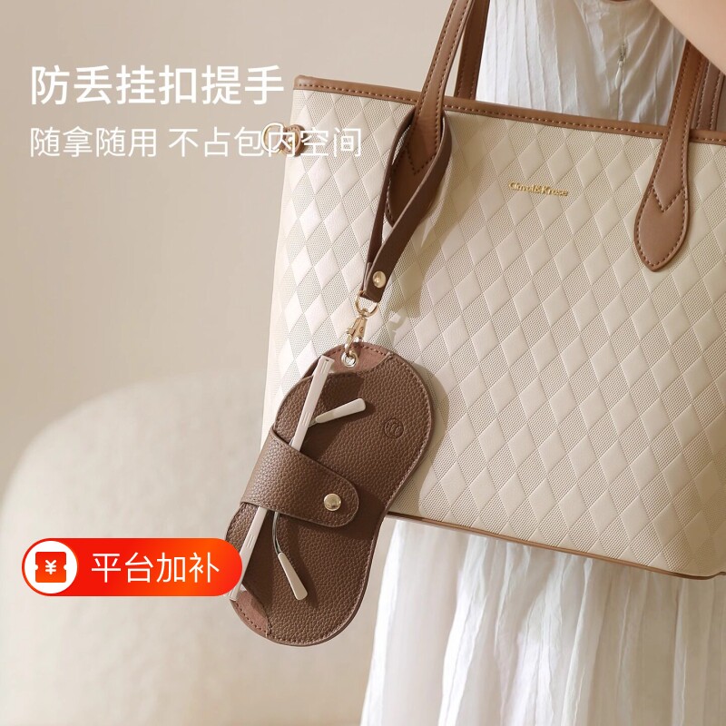 眼镜收纳袋女挂式墨镜收纳包便携收纳盒挂包可抗压太阳镜盒夹防丢