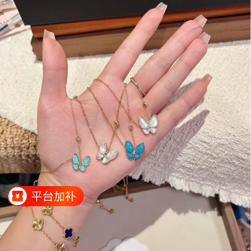 精工贝母蝴蝶锁骨链多色可选高级感时尚百搭精致送闺蜜好友首饰