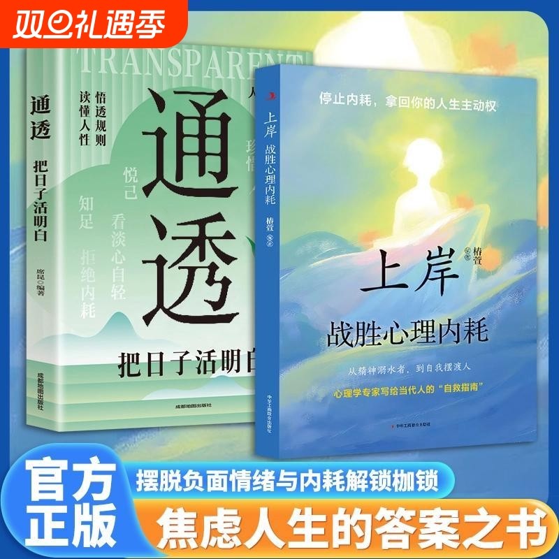 上岸战胜心理内耗战胜自我书籍告别焦虑内耗抗压手册摆脱自卑高敏感自