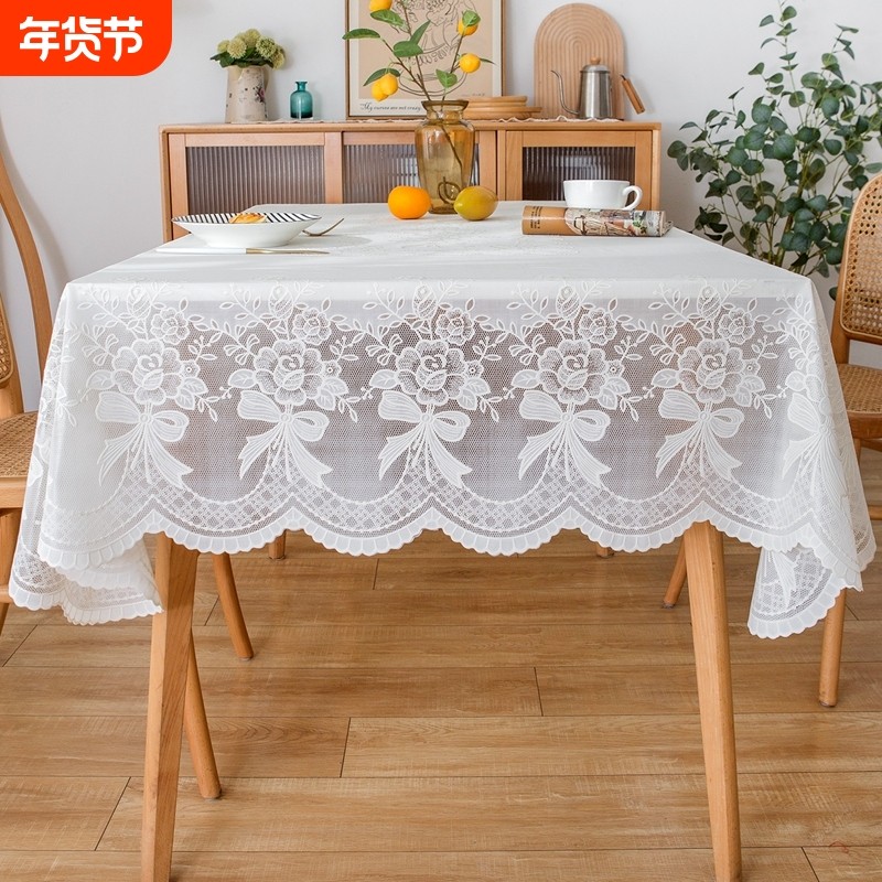 pvc桌布防水防油免洗防烫长方形欧式餐桌布茶几垫台布白蕾丝家用,居家布艺,桌布,淘宝优惠券,粉丝福利购,淘宝优惠卷