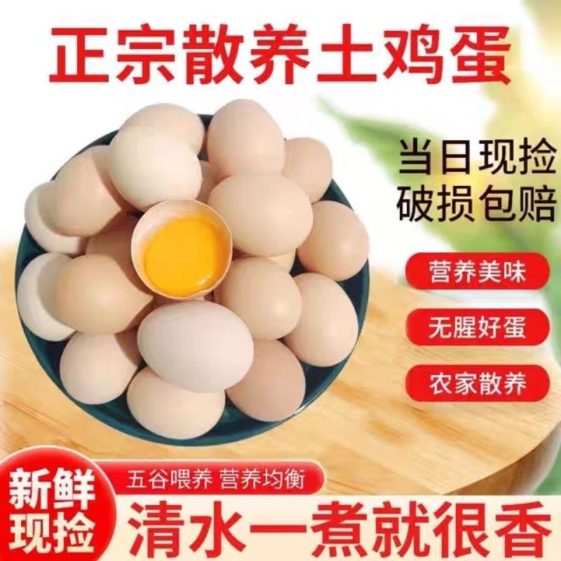 山林散养土鸡蛋农家鲜鸡蛋20枚新鲜谷物蛋柴鸡蛋现发营养早餐配送