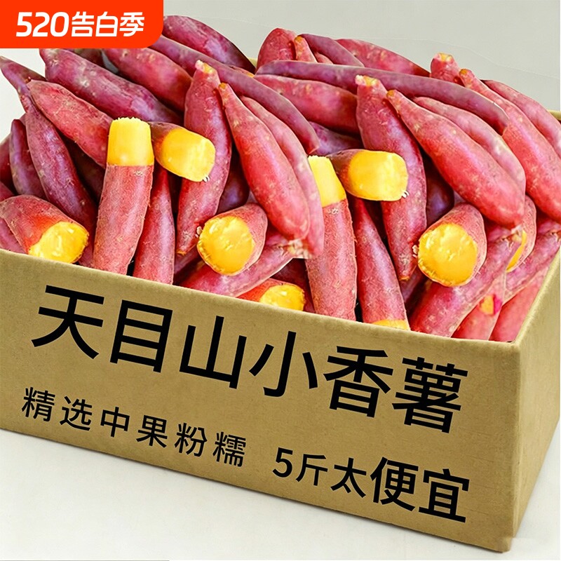 临安天目山小香薯正宗板栗红薯新鲜香甜农家小番薯地瓜蜜薯批发