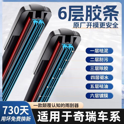 奇瑞瑞虎7六层胶条雨刮器
