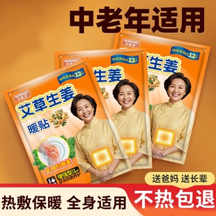 艾草暖宝宝贴老人专用暖身贴温灸生姜热敷贴保暖神器驱寒自发热贴