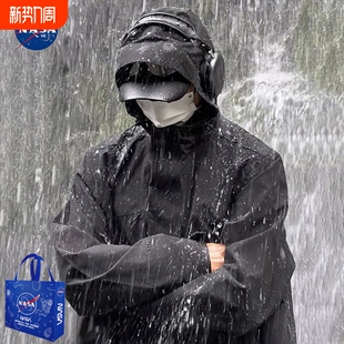 NASA户外冲锋衣男款2025新款春秋季上衣男生防风防水夹克外套男装