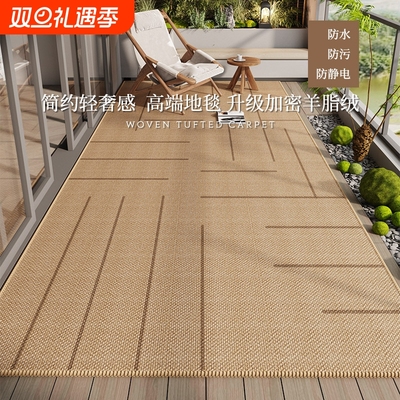 阳台地垫地毯防水防晒专用防滑可裁剪防潮全铺大面积客厅高级拍摄