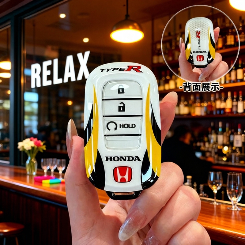 赛道涂装款本田钥匙套CRV雅阁思域皓影U/XRV型格冠道奥德赛英诗派