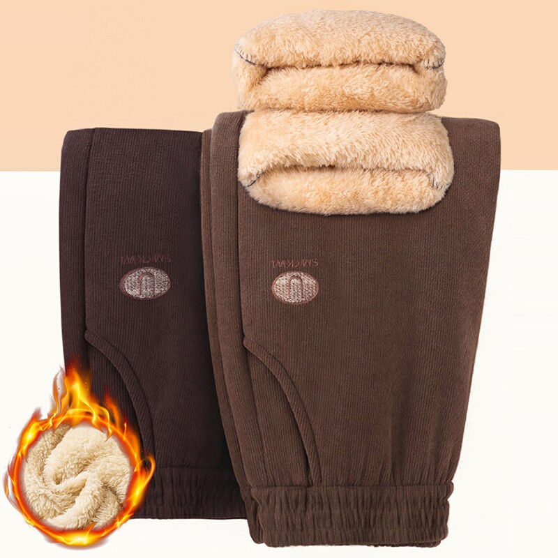 灯芯绒妈妈棉裤冬季加绒加厚保暖裤子中老年人奶奶裤冬装大码女裤