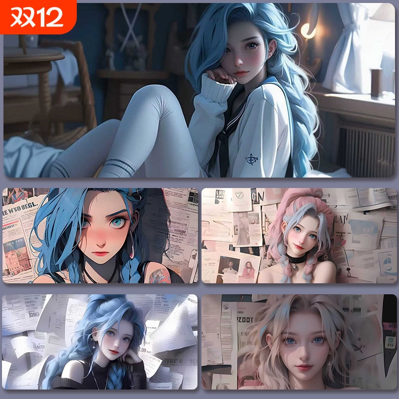 二次元动漫电竞游戏鼠标垫桌垫