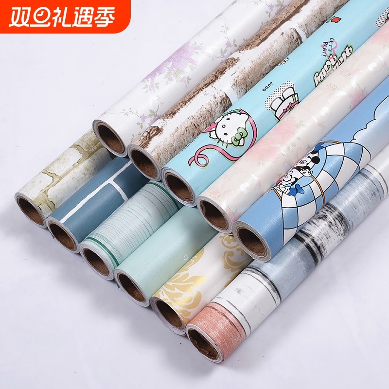 PVC加厚墙纸自粘欧式卧室客厅墙贴背景墙壁纸温馨 卡通儿童房壁纸