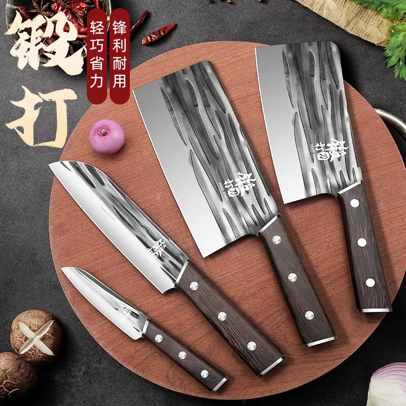 菜刀锻打斩切刀斩骨切片两用刀家用女士多用刀切片菜刀厨房砍骨刀