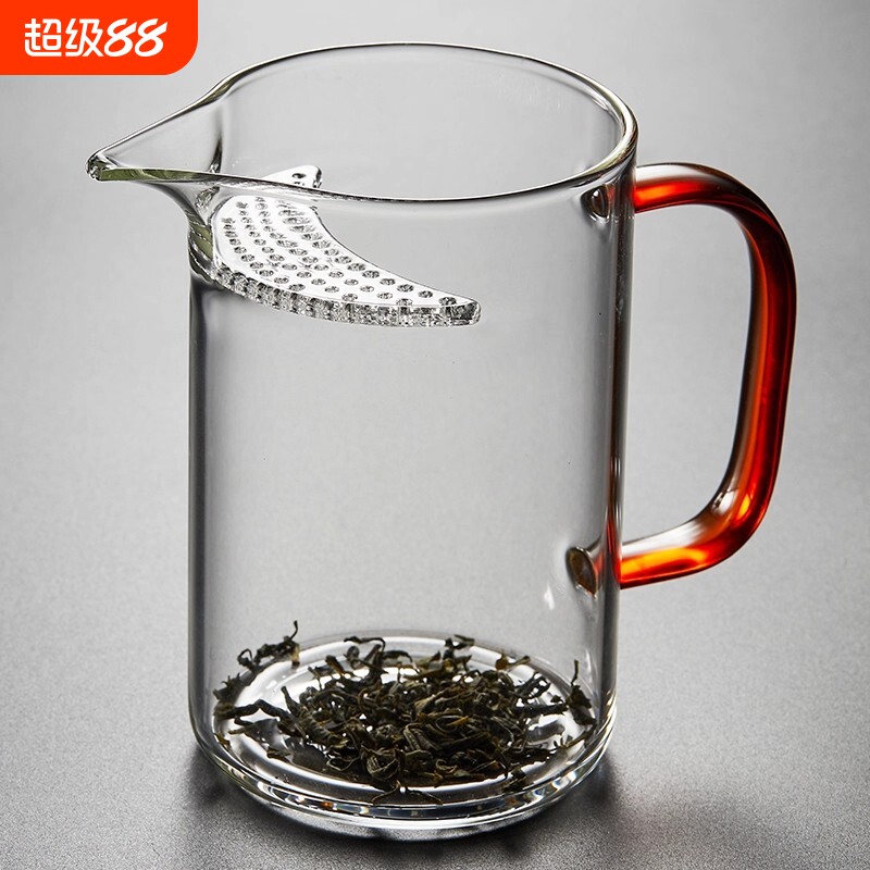 茶水分离公道杯茶漏泡茶壶一体月牙过滤绿茶杯家用滤网喝茶茶滤图片