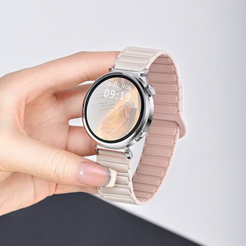 张婧仪同款适用华为watch gt5手表表带专用gt4新款磁吸硅胶watch4华为替换gt5pro透气简约腕带女士