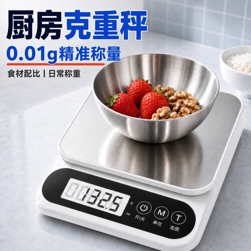 小型克称电子秤电子称厨房秤烘焙家用商用食物小秤克重称克数