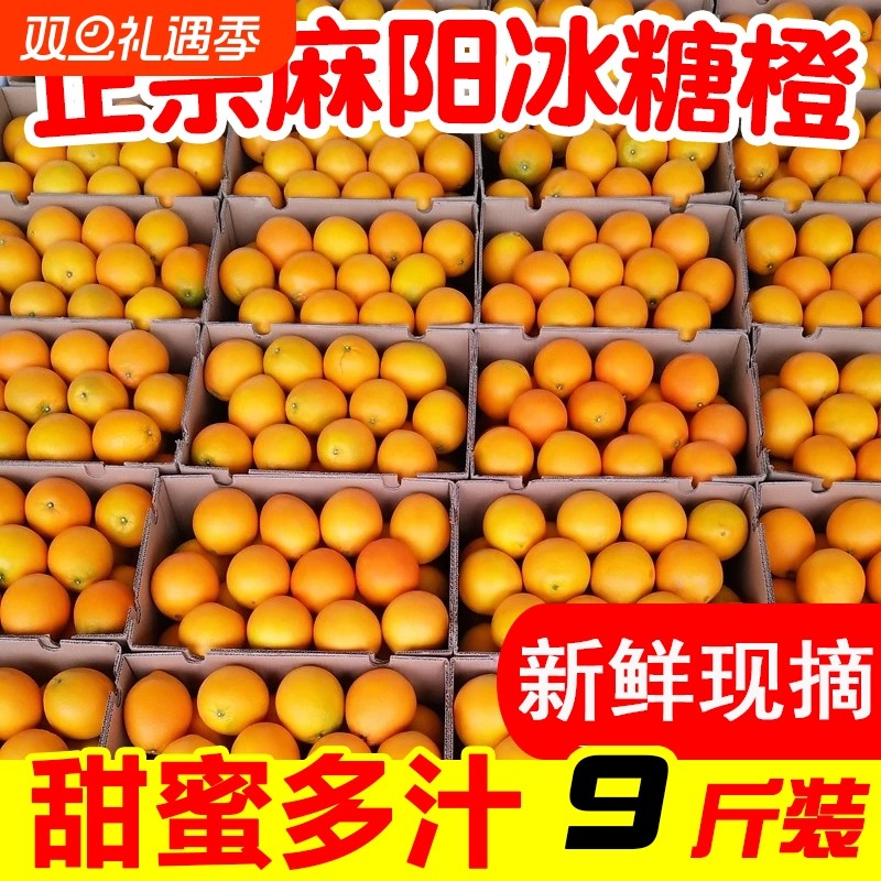 正宗麻阳冰糖橙湖南橙子应当季水果新鲜现摘果冻橙冰糖橙包邮