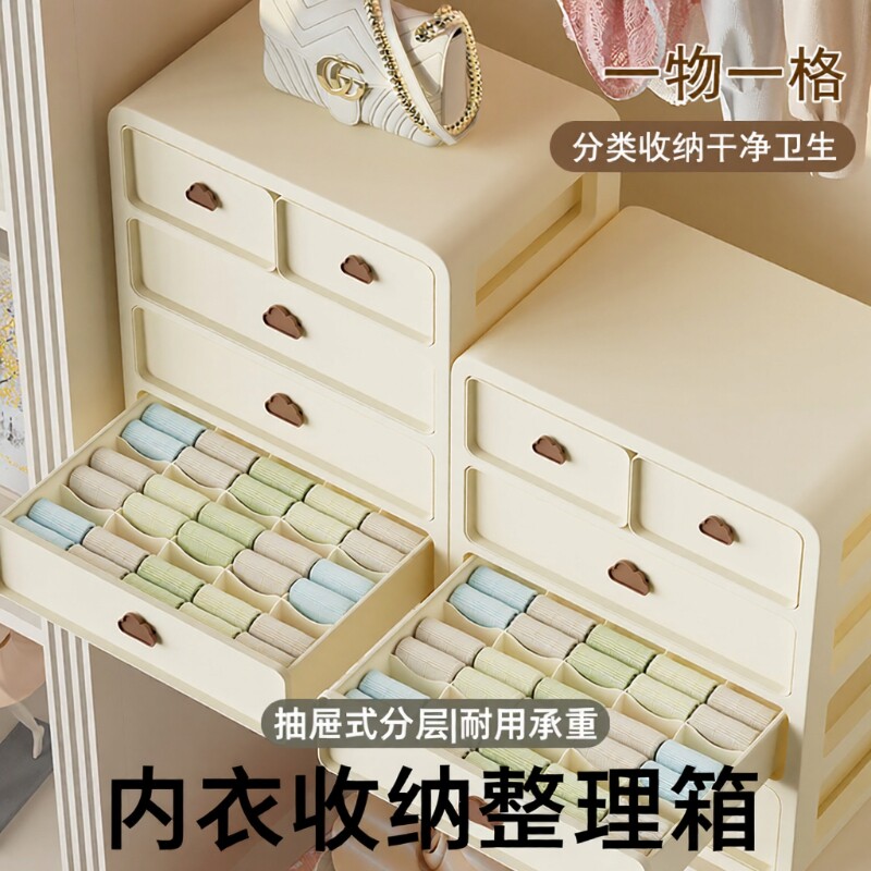 贴身衣物内衣收纳盒内裤袜子衣柜文胸家用抽屉式分层神器整理箱子