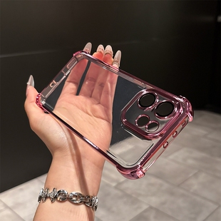 适用opporeno15手机壳新款reno15pro自带镜头膜12pro四角气囊14pro全包防摔13透明11软壳oppo高级感10pro外壳